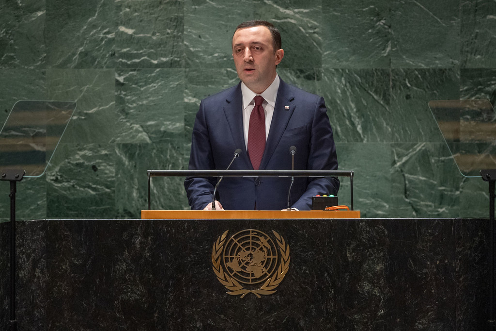 Премьер-министр Грузии на трибуне Генассамблеи ООН.  